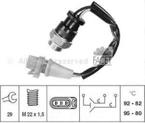 Sensor, temperatura del refrigerante (encendido el ventilador del radiador) 75656 Facet