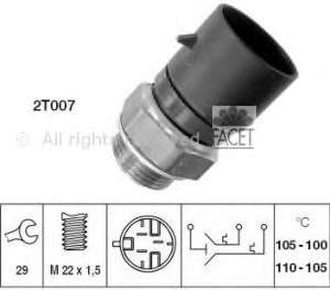 Sensor, temperatura del refrigerante (encendido el ventilador del radiador) 75673 Facet