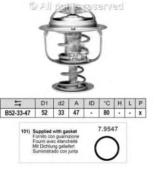 78205 Facet termostato, refrigerante