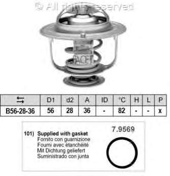 78222 Facet termostato, refrigerante