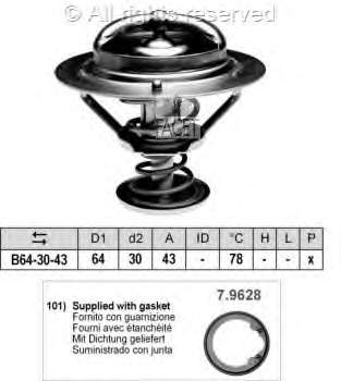 78496 Facet termostato, refrigerante