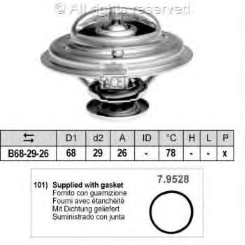 Termostato, refrigerante 78502 Facet