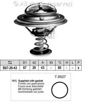 78549 Facet termostato, refrigerante