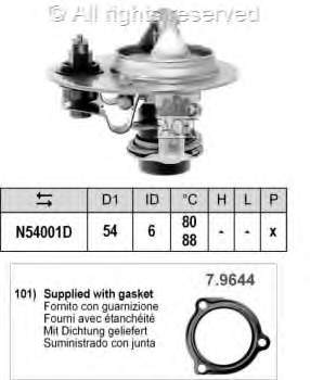 78587 Facet termostato, refrigerante