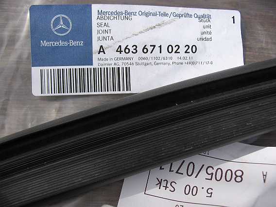 A4636710220 Mercedes junta, parabrisas