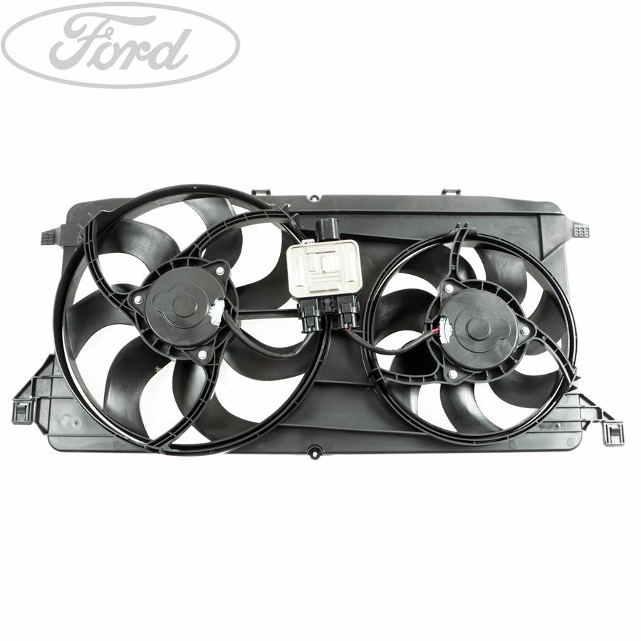 1484636 Ford difusor de radiador, ventilador de refrigeración, condensador del aire acondicionado, completo con motor y rodete