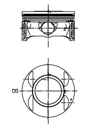 40 027 600 Kolbenschmidt pistón completo para 1 cilindro, std