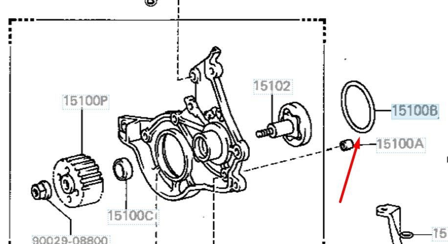 Junta, bomba de aceite para Toyota Corolla (E9)