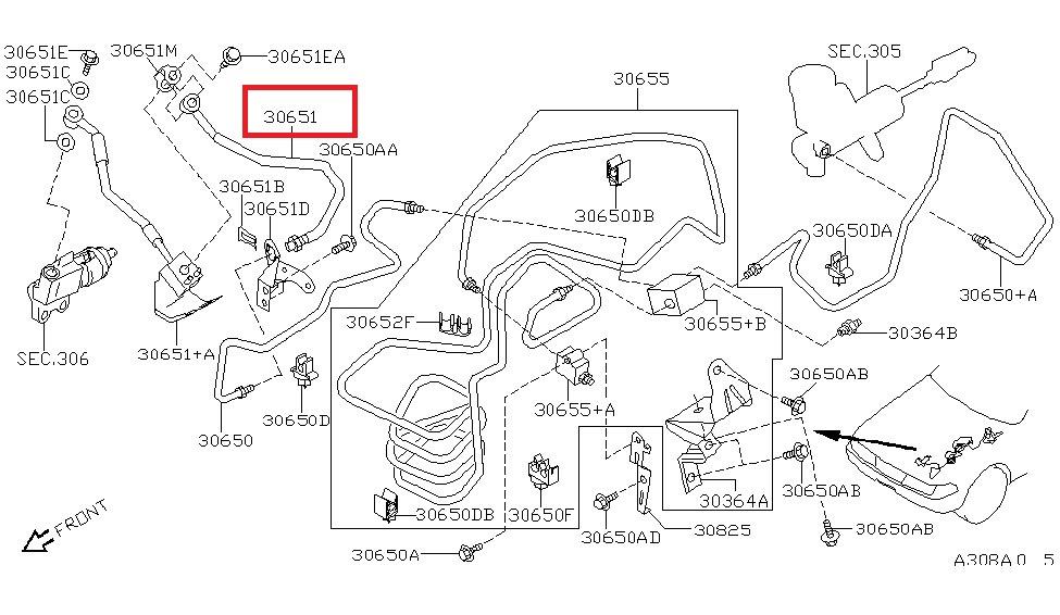 Conducto de embrague  Nissan/Infiniti 3085531U0B precio, desde 22,28 EUR