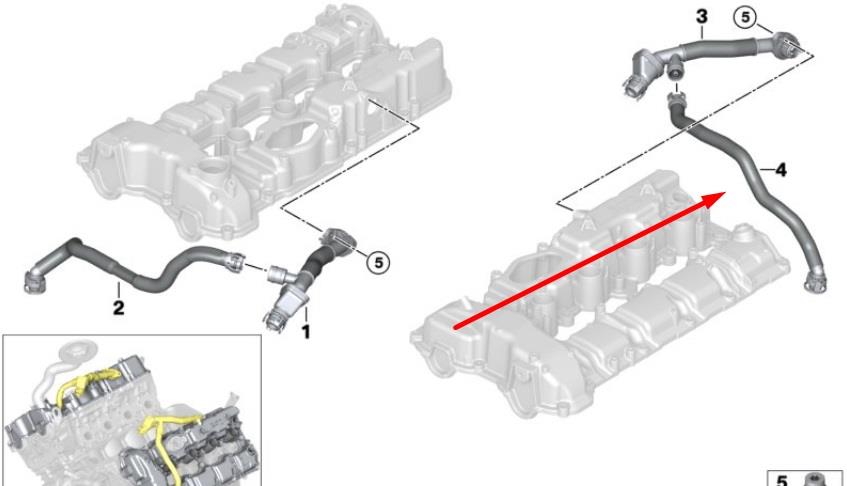 Comprar 11157575641 BMW Sistema de ventilación del cárter
