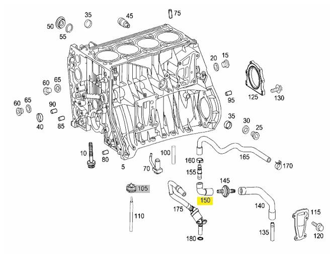 Comprar A2710180982 Mercedes Sistema de ventilación del cárter