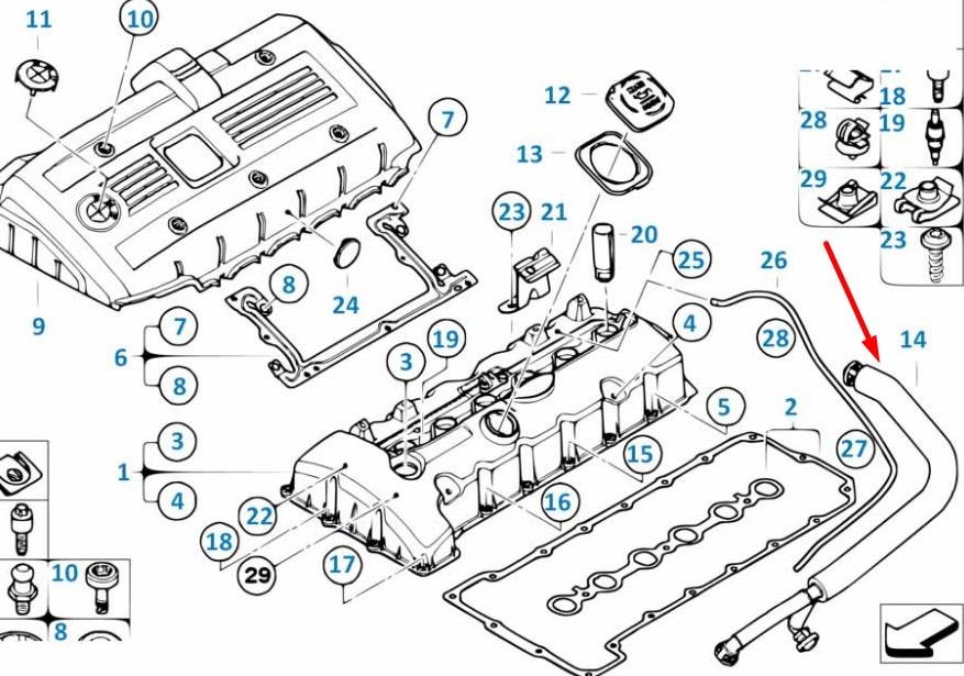 Comprar 11157559528 BMW Sistema de ventilación del cárter