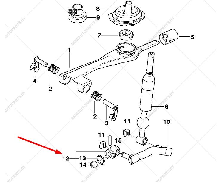 25117580281 BMW Buje del mecanismo de cambio (palanca selectora)