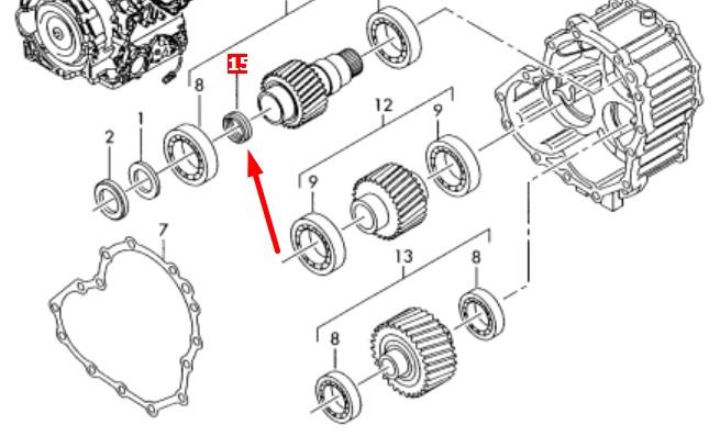 Sello De Aceite Transmision Automatica/Caja De Cambios(Eje Del Piñon) para Audi A4 (8H7)