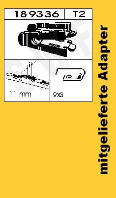 Juego de limpiaparabrisas de luna delantera, 2 piezas 3397010249 Bosch