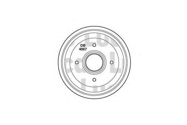 Freno de tambor trasero 7700783392 Renault (RVI)