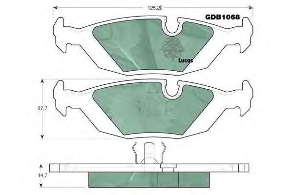 GDB1068 Lucas pastillas de freno traseras