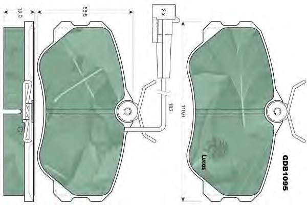 GDB1095 Lucas pastillas de freno delanteras