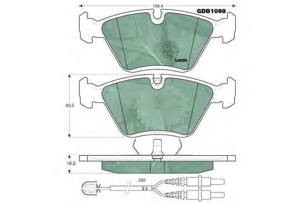 GDB1098 Lucas pastillas de freno delanteras