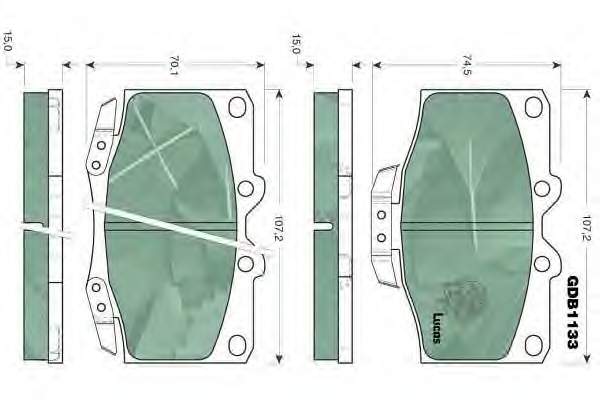 GDB1133 Lucas pastillas de freno delanteras