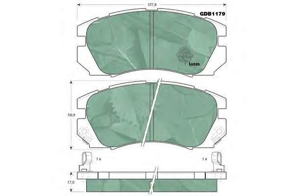 GDB1179 Lucas pastillas de freno delanteras