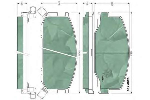 GDB1190 Lucas pastillas de freno delanteras