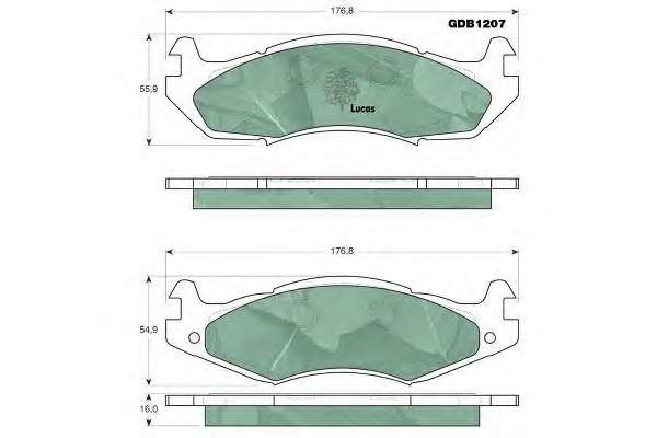 GDB1207 Lucas pastillas de freno delanteras