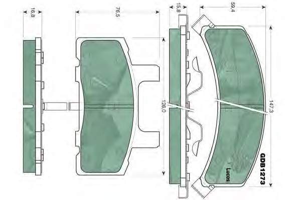 GDB1273 Lucas pastillas de freno delanteras