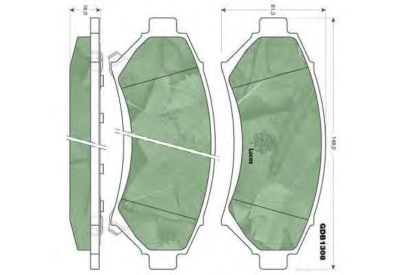 GDB1308 Lucas pastillas de freno delanteras