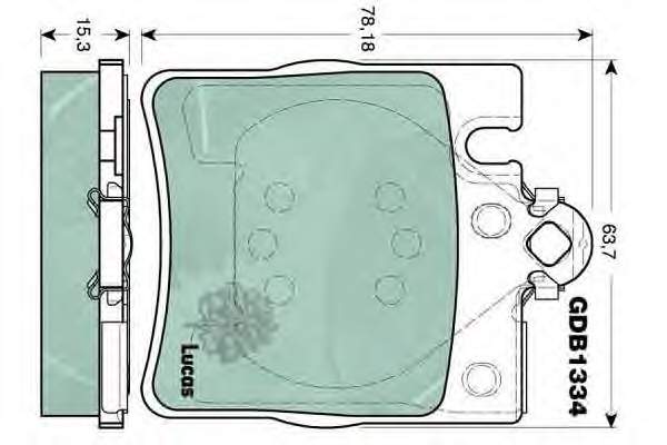 GDB1334 Lucas pastillas de freno traseras