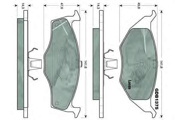GDB1375 Lucas pastillas de freno delanteras