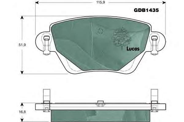 GDB1435 Lucas pastillas de freno traseras