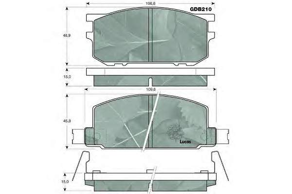 Pastillas de freno delanteras ADT34212 Blue Print