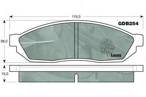 GDB254 Lucas pastillas de freno delanteras
