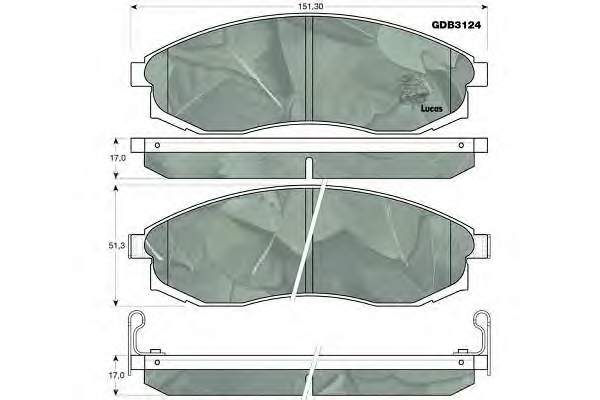 GDB3124 Lucas pastillas de freno delanteras
