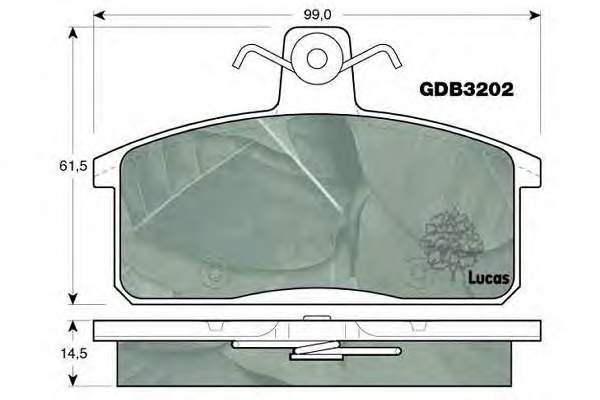 GDB3202 Lucas pastillas de freno delanteras
