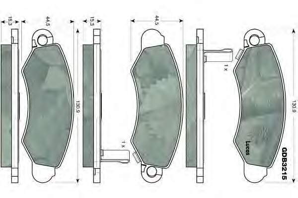 GDB3215 Lucas pastillas de freno delanteras
