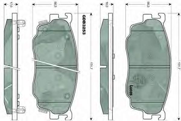 GDB3253 Lucas pastillas de freno delanteras