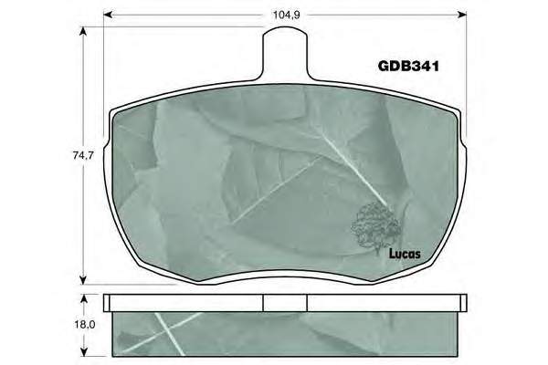 GDB341 Lucas pastillas de freno delanteras