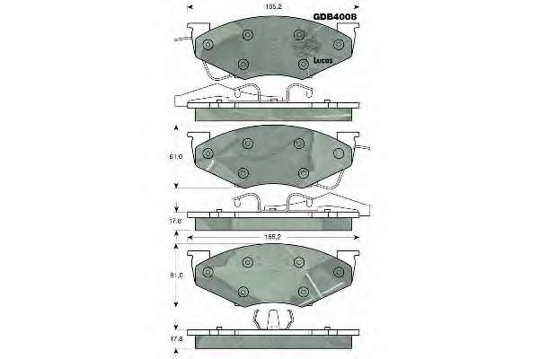 Pastillas de freno delanteras KV1012934 Fiat/Alfa/Lancia