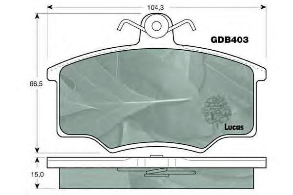 GDB403 Lucas pastillas de freno delanteras
