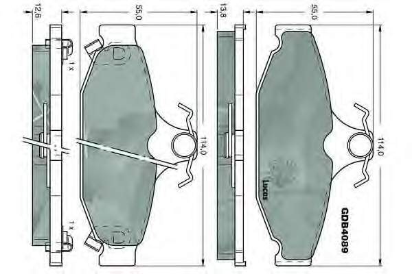 GDB4089 Lucas pastillas de freno traseras