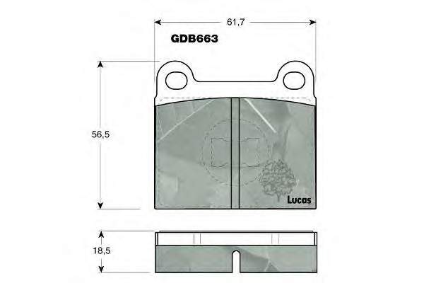 GDB663 Lucas pastillas de freno delanteras