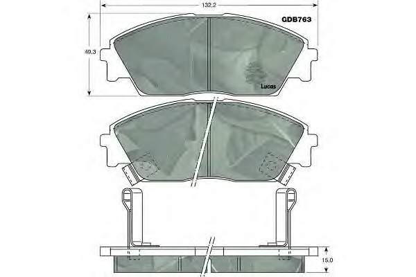 GDB763 Lucas pastillas de freno delanteras