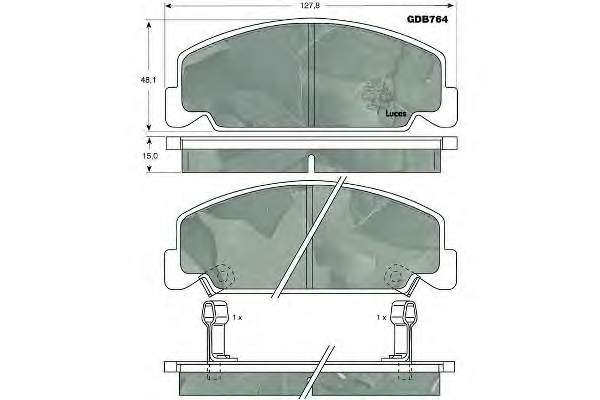 GDB764 Lucas pastillas de freno delanteras