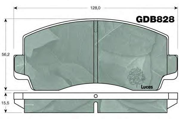 GDB828 Lucas pastillas de freno delanteras