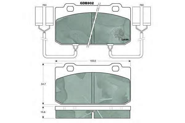 GDB902 Lucas pastillas de freno delanteras