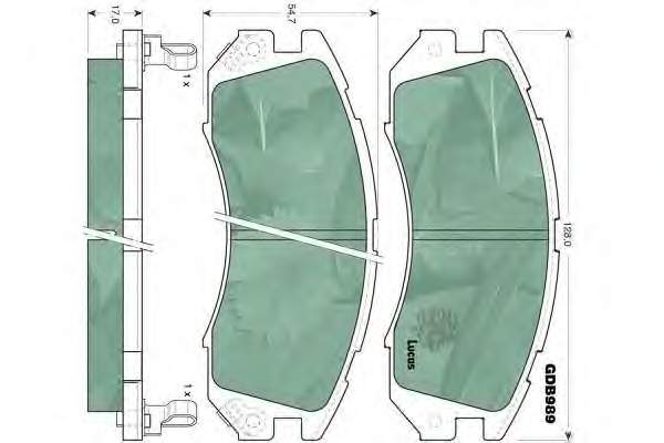 GDB989 Lucas pastillas de freno delanteras