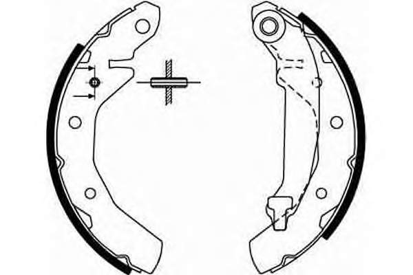 Zapatas de frenos de tambor traseras T2502001 Toko cars