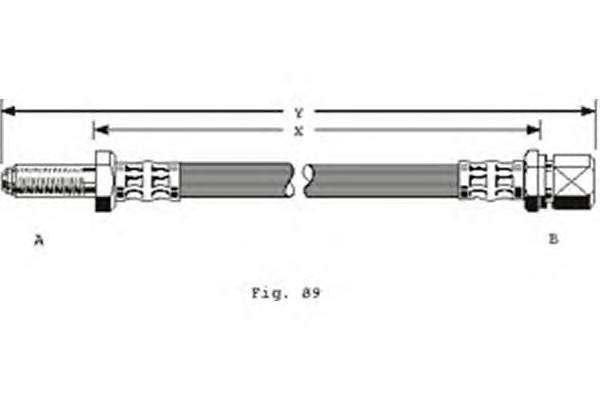 Tubo flexible de frenos trasero izquierdo 6069750 Ford